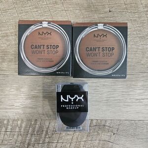 2pk NYX Can't Stop Won't Stop Setting Powder Foundation Finish Deep Walnut CSW22